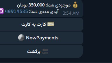 افزایش موجودی سورس ربات فروش خدمات تلگرام